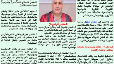 الدكتور أشرف زيدان يكتب عن : “ ميخائيل باختين ”